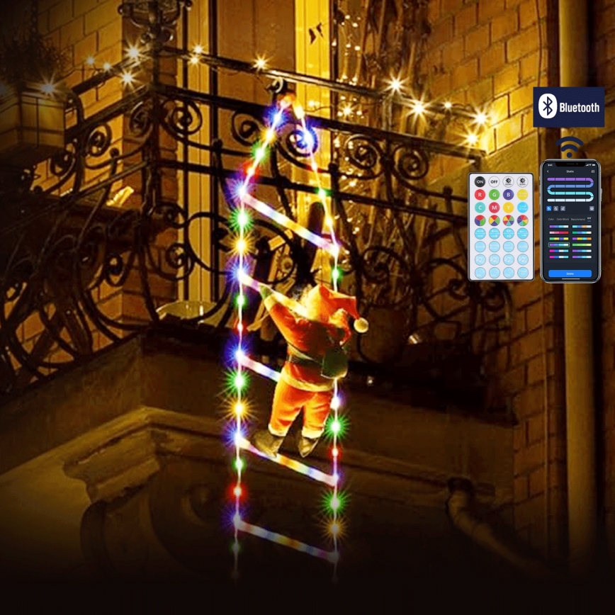 Aigostar - Décoration de Noël extérieure LED RGBICW 150 LED/230 V 3 m IP44 + télécommande