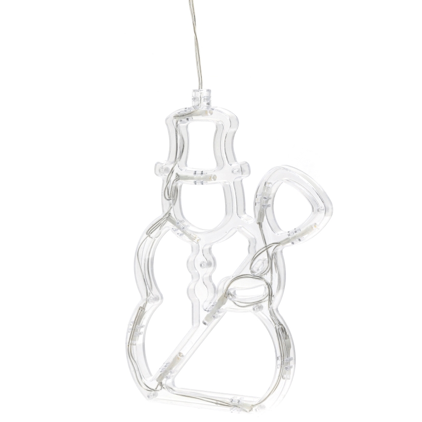 Aigostar - Décoration de Noël LED 10xLED/3xAAA bonhomme de neige 20,5 cm