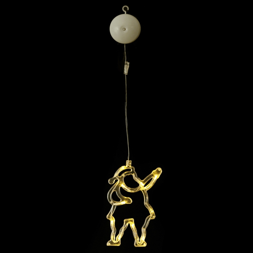 Aigostar - Décoration de Noël LED 10xLED/3xAAA Père Noël 20 cm