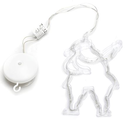 Aigostar - Décoration de Noël LED 10xLED/3xAAA Père Noël 20 cm