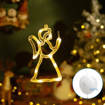 Aigostar - Décoration de Noël LED/3xAAA ange 21cm