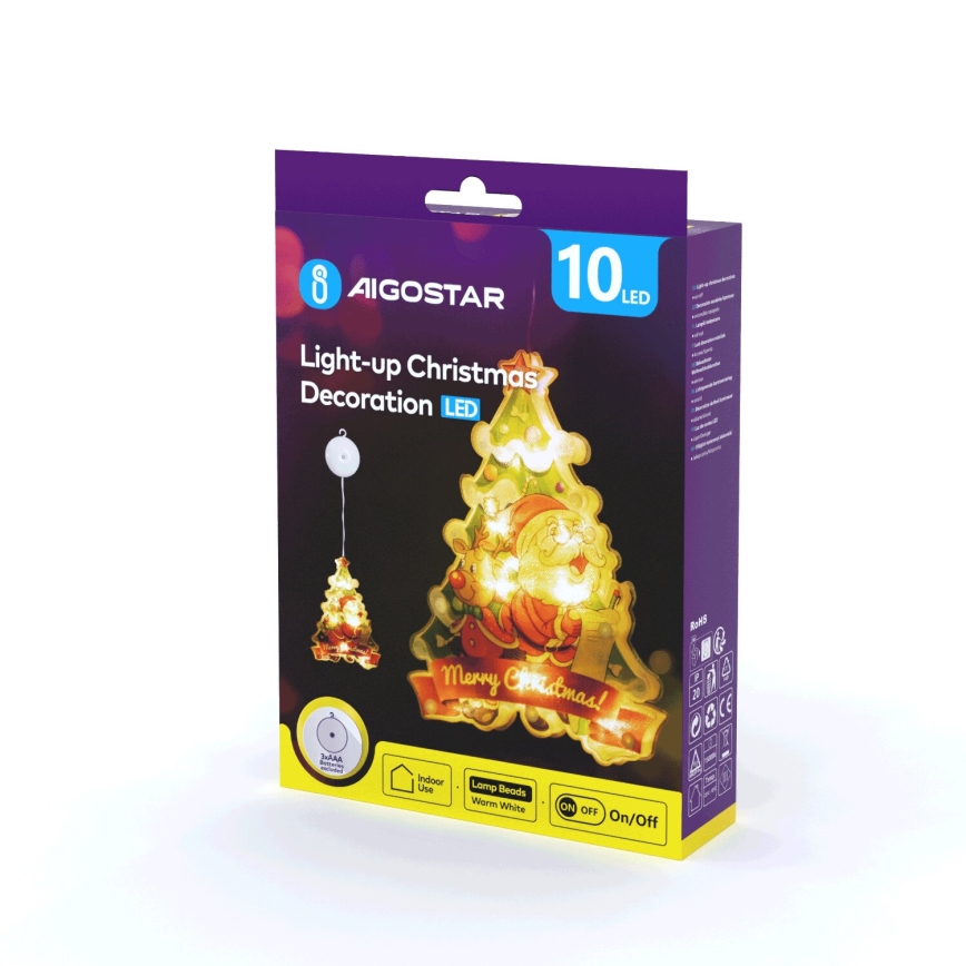 Aigostar - Décoration de Noël LED/3xAAA arbre 15cm