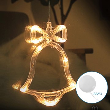 Aigostar - Décoration de Noël LED/3xAAA bell 18cm