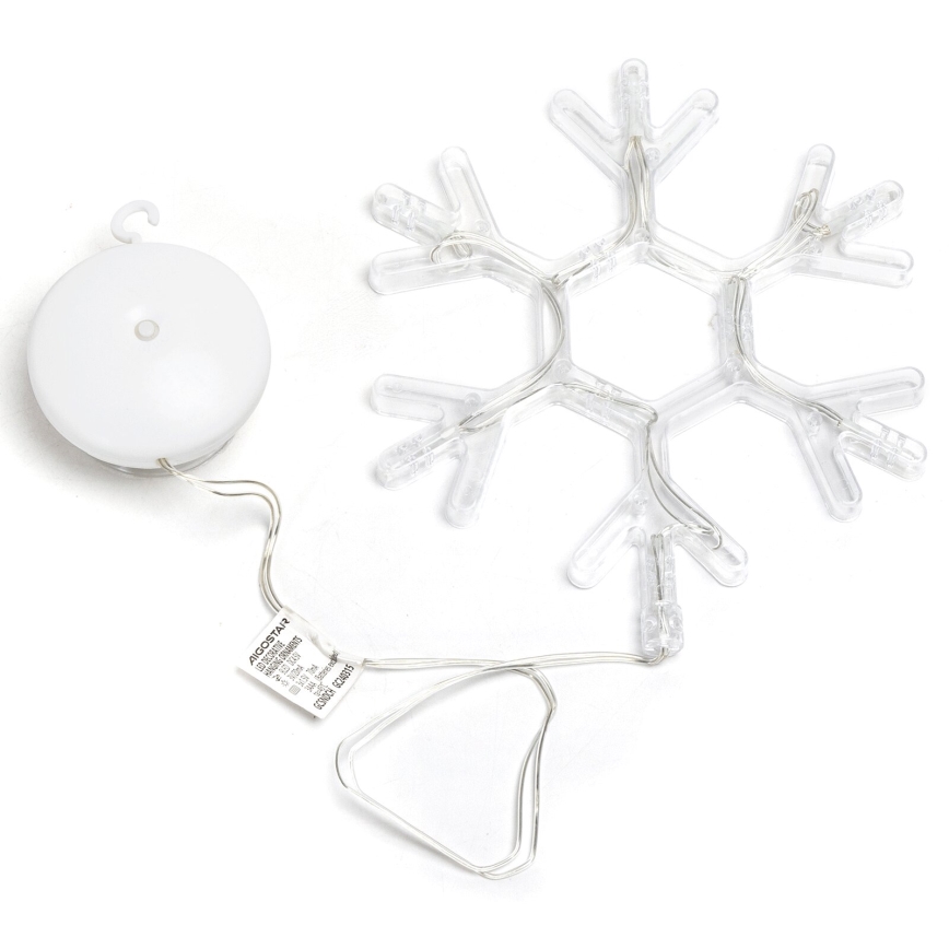 Aigostar - Décoration de Noël LED/3xAAA blanc chaud flocon de neige 19cm