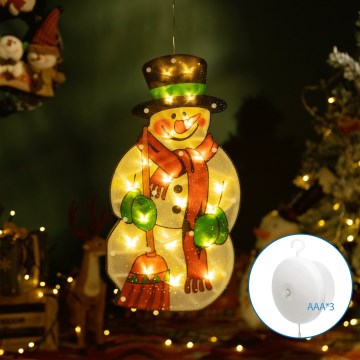Aigostar - Décoration de Noël LED/3xAAA bonhomme de neige 25cm
