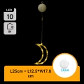 Aigostar - Décoration de Noël LED/3xAAA lune 18,5cm