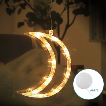 Aigostar - Décoration de Noël LED/3xAAA lune 18,5cm