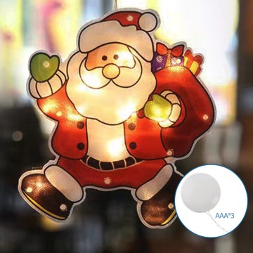 Aigostar - Décoration de Noël LED/3xAAA Santa 45cm