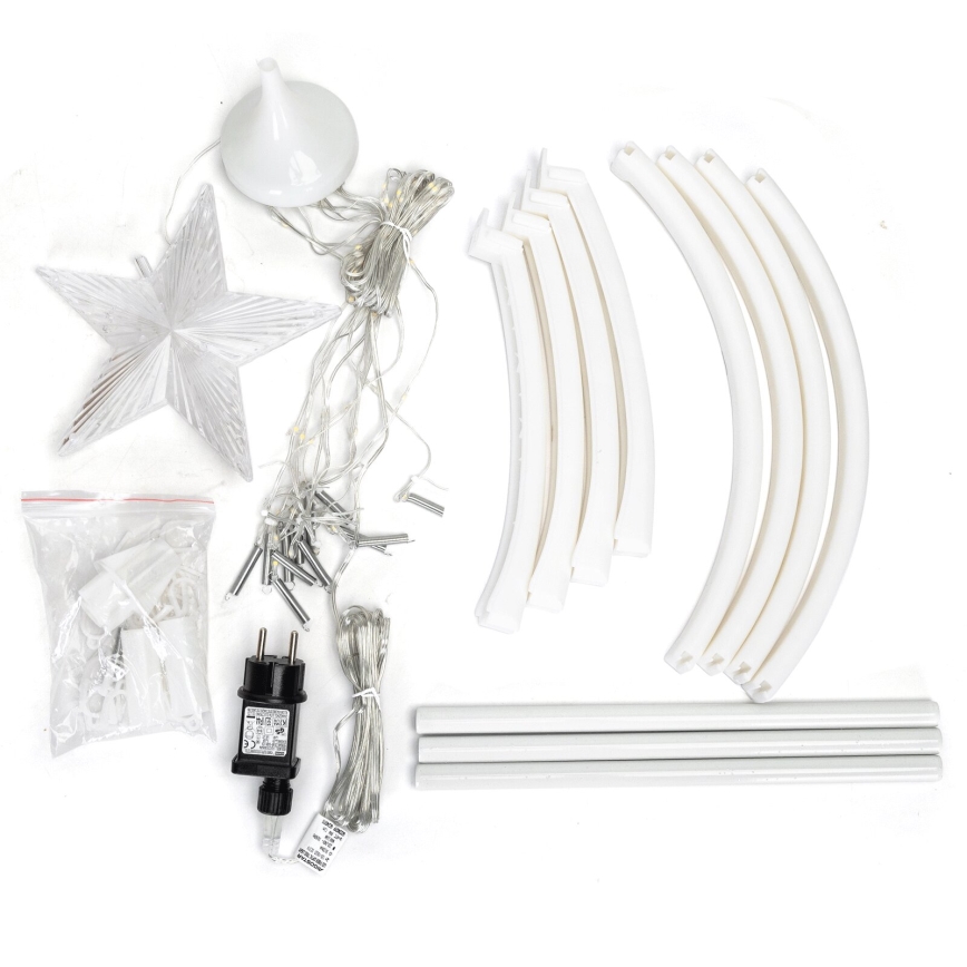 Aigostar - Décoration de Noël LED d'extérieur, 3,6 W, 230 V, 120 cm, IP44, blanc froid