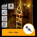 Aigostar - Décoration de Noël LED d'extérieur 304 LED/8 fonctions 3 m IP44 blanc chaud