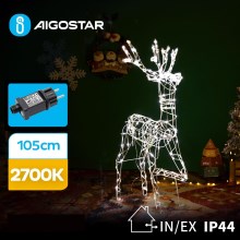 Aigostar - Décoration de Noël LED extérieure LED/3,6W/31/230V 2700K 105 cm IP44 renne