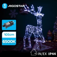 Aigostar - Décoration de Noël LED extérieure LED/3,6W/31/230V 6500K 105 cm IP44 renne