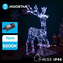 Aigostar - Décoration de Noël LED extérieure LED/3,6W/31/230V 6500K 75 cm IP44 renne