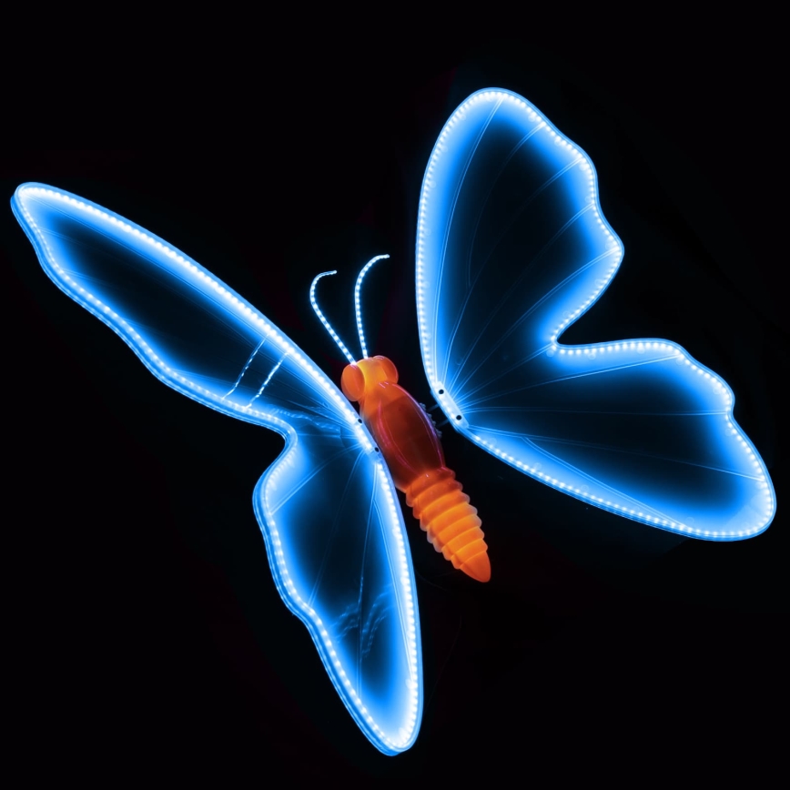 Aigostar - Décoration LED d'extérieur 468xLED 75 cm IP44 papillon/bleu