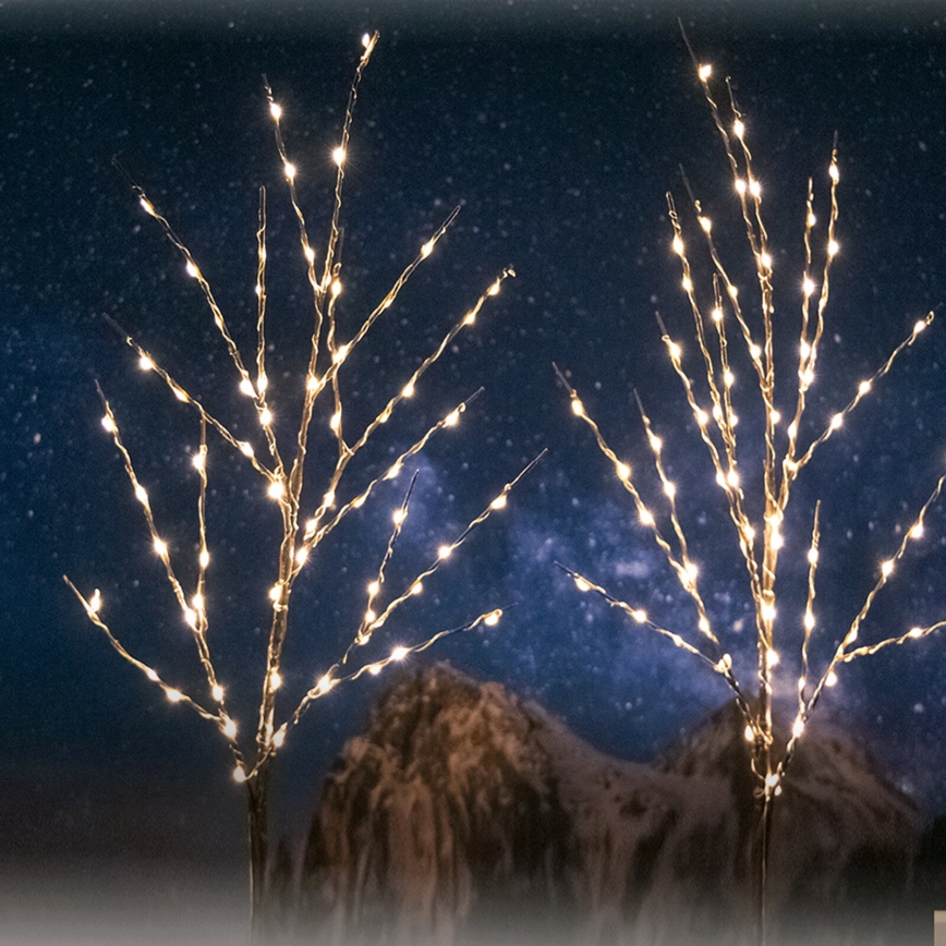 Aigostar - Décoration solaire 140xLED/3m IP65 blanc chaud vigne