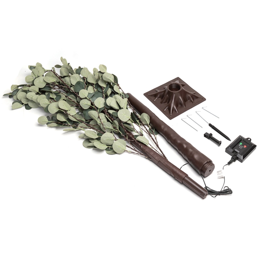 Aigostar - Décoration solaire 210xLED/3,5m IP65 blanc chaud eucalyptus