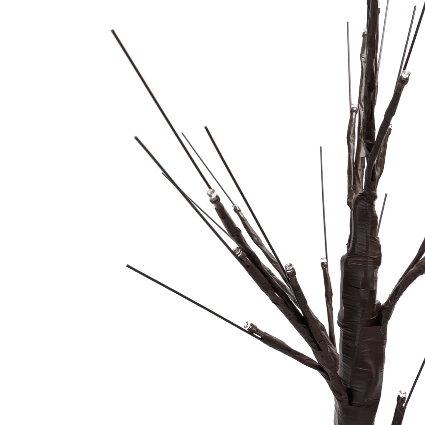 Aigostar - Décoration solaire 24xLED/2,6m IP65 arbre blanc chaud