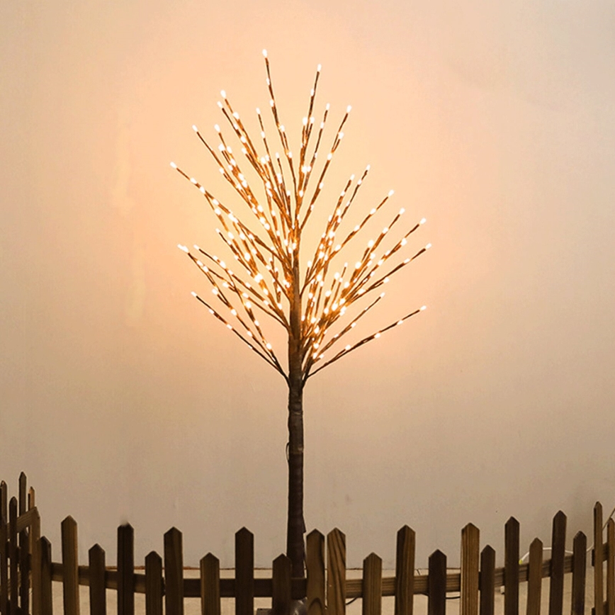 Aigostar - Décoration solaire 24xLED/2,6m IP65 arbre blanc chaud