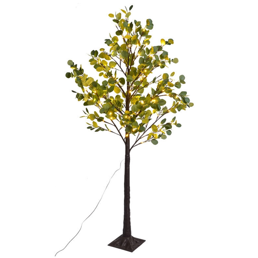 Aigostar - Décoration solaire 285xLED/3,8m IP65 blanc chaud eucalyptus