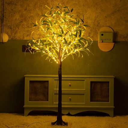 Aigostar - Décoration solaire 30xLED/2,6m IP65 blanc chaud olive
