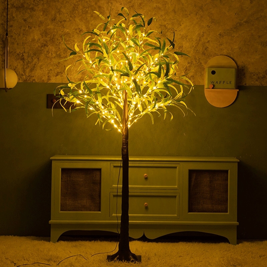 Aigostar - Décoration solaire 30xLED/2,6m IP65 blanc chaud olive