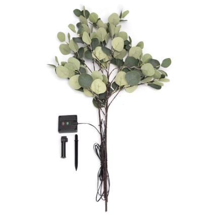 Aigostar - Décoration solaire 60xLED/3,5m IP65 blanc chaud eucalyptus