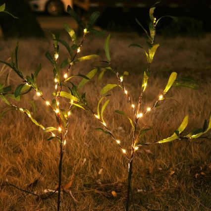 Aigostar - Décoration solaire 60xLED/3,5m IP65 blanc chaud olive
