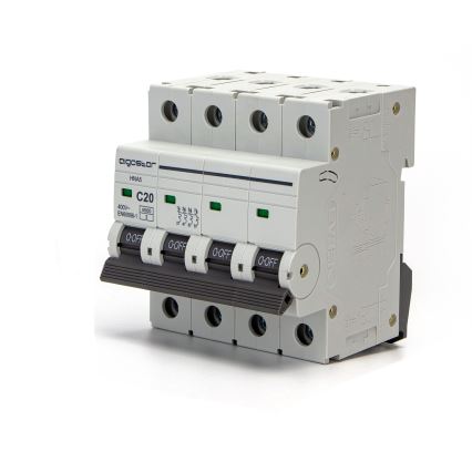Aigostar - Disjoncteur 4 pôles, 20 A, courbe C, 400 V