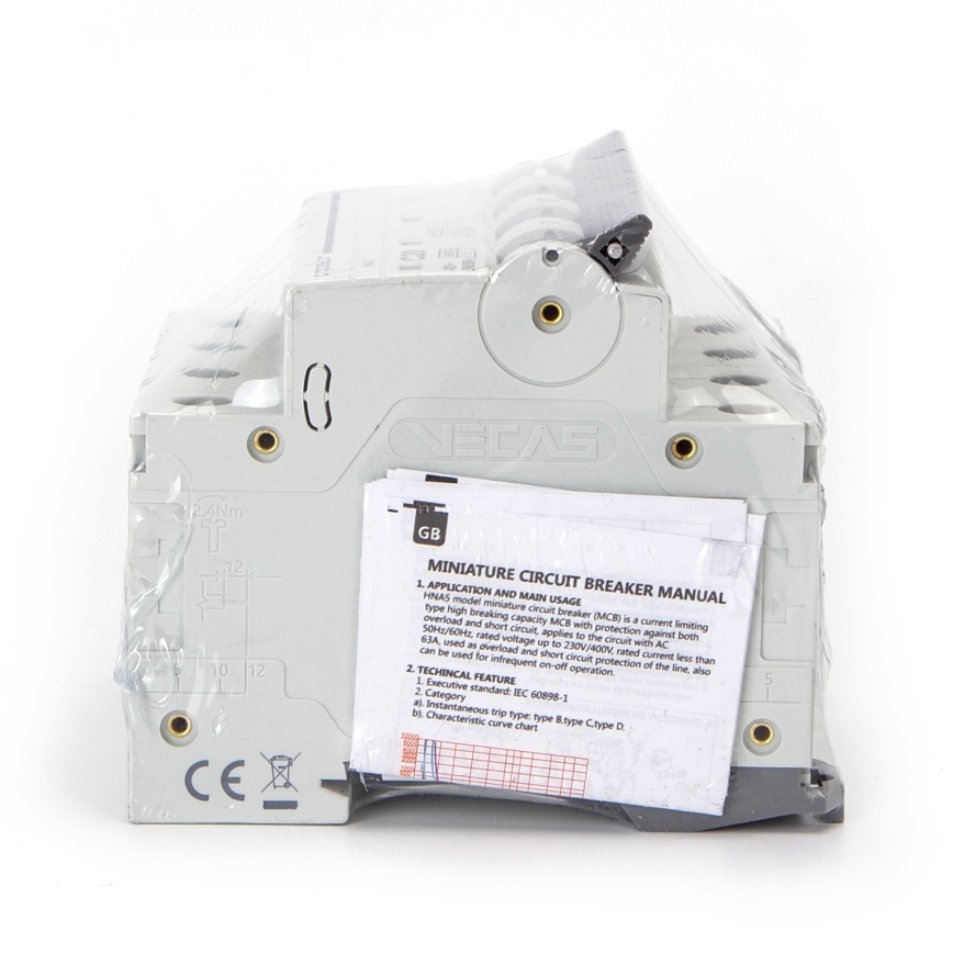 Aigostar - Disjoncteur 4 pôles, 20 A, courbe C, 400 V