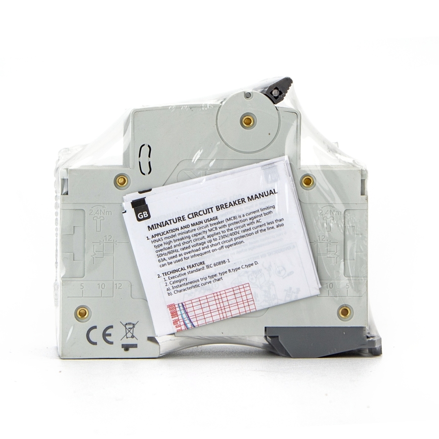 Aigostar - Disjoncteur bipolaire 2P-63A-C 230-400V