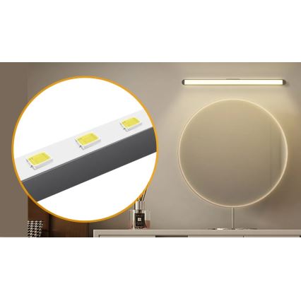 Aigostar - Éclairage miroir rechargeable à LED à intensité variable/2,9W/5V 2000 mAh