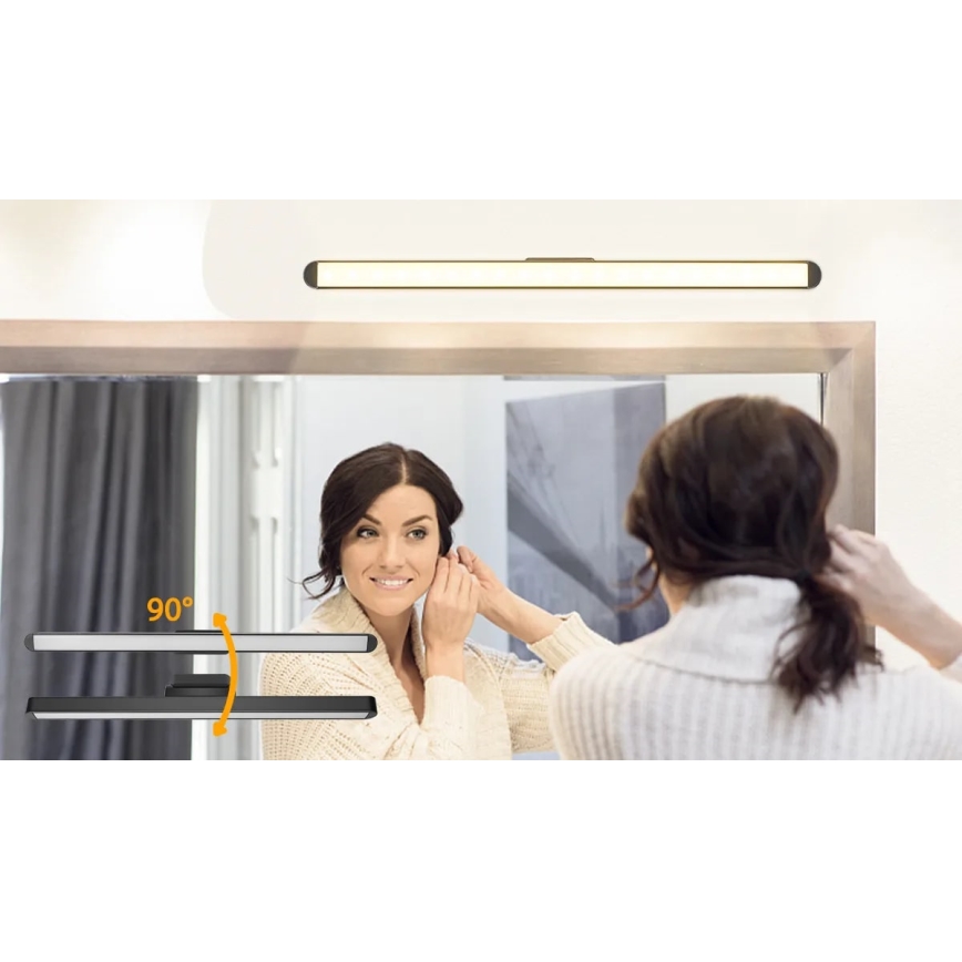 Aigostar - Éclairage miroir rechargeable à LED à intensité variable/2,9W/5V 2000 mAh