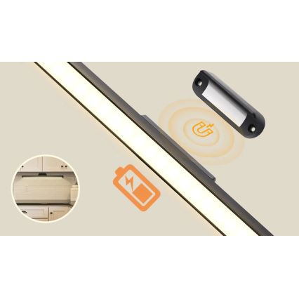 Aigostar - Éclairage miroir rechargeable à LED à intensité variable/2,9W/5V 2000 mAh