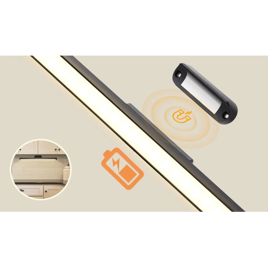 Aigostar - Éclairage miroir rechargeable à LED à intensité variable/2,9W/5V 2000 mAh