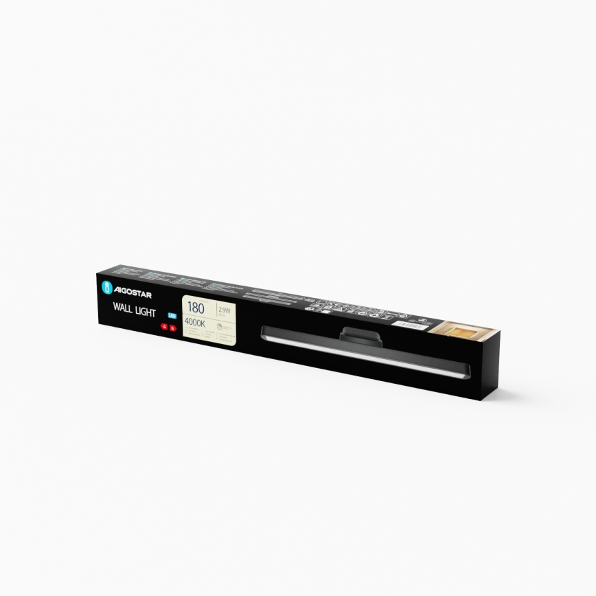 Aigostar - Éclairage miroir rechargeable à LED à intensité variable/2,9W/5V 2000 mAh