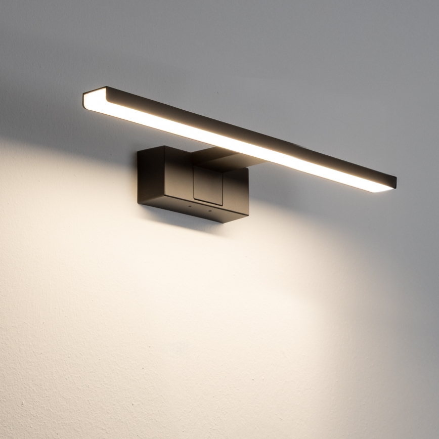 Aigostar - Éclairage LED pour miroir de salle de bains LED/8W/230V 4000K 40 cm IP44 noir