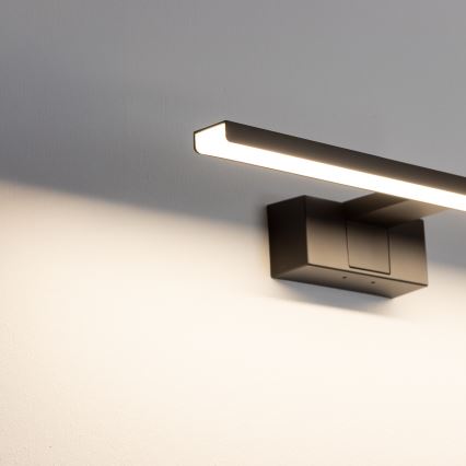 Aigostar - Éclairage LED pour miroir de salle de bains LED/8W/230V 4000K 40 cm IP44 noir
