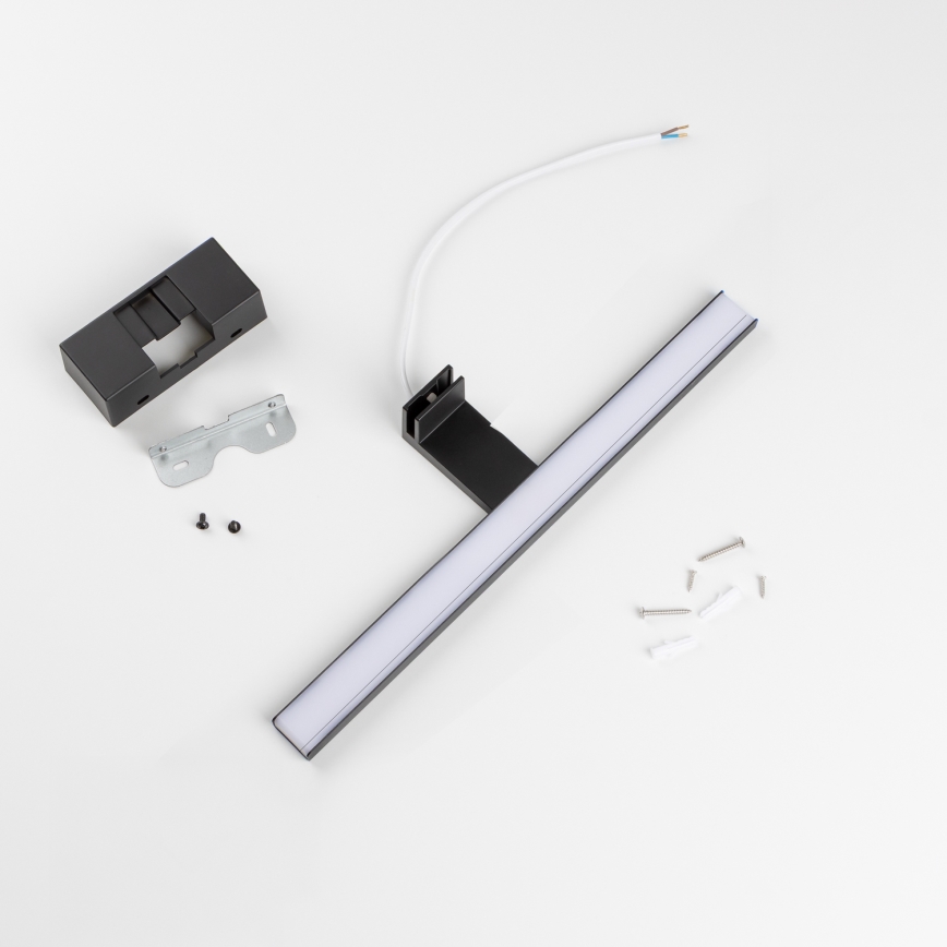 Aigostar - Éclairage LED pour miroir de salle de bains LED/8W/230V 4000K 40 cm IP44 noir