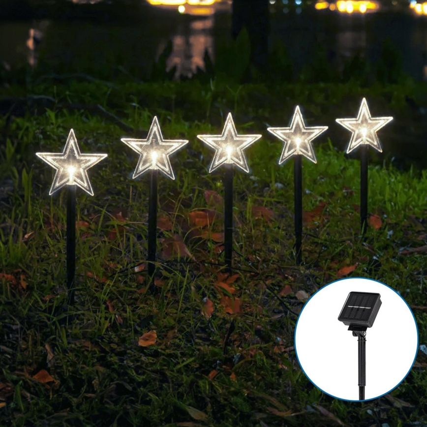 Aigostar - Éclairage solaire de Noël LED/0,054W/1,2V 1m IP65 800 mAh blanc froid