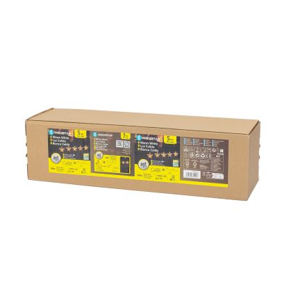 Aigostar - Éclairage solaire de Noël LED/0,054W/1,2V 1m IP65 800 mAh blanc chaud