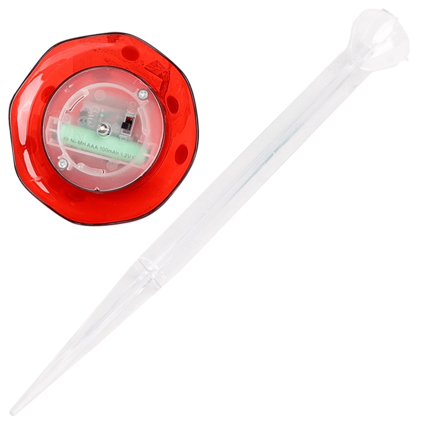 Aigostar - Éclairage solaire LED/0,006W/1,2V 100 mAh 2700K IP44 rouge
