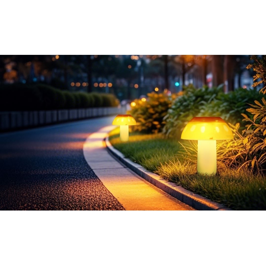 Aigostar - Éclairage solaire LED/0,024W/1,2V 200 mAh 2700K IP44 bolet