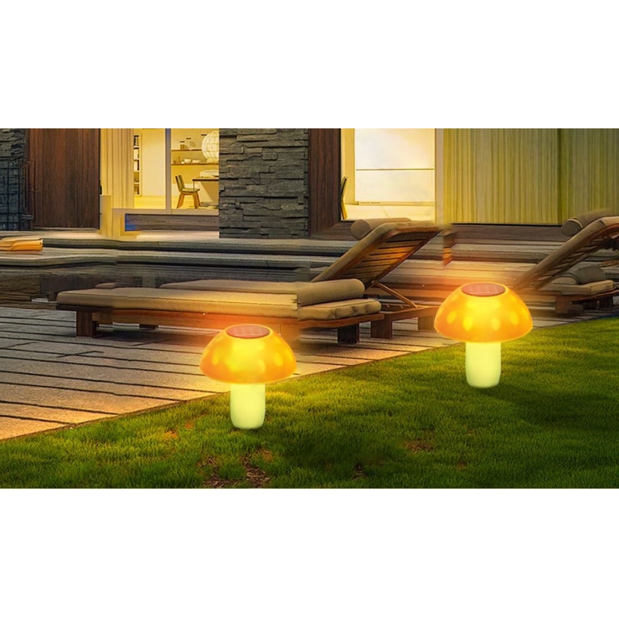 Aigostar - Éclairage solaire LED/0,024W/1,2V 200 mAh 2700K IP44 bolet
