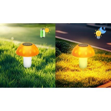 Aigostar - Éclairage solaire LED/0,024W/1,2V 200 mAh 2700K IP44 bolet