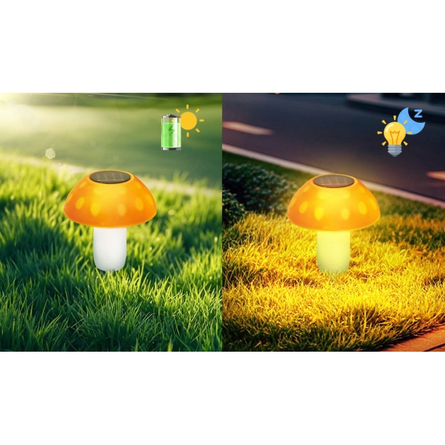 Aigostar - Éclairage solaire LED/0,024W/1,2V 200 mAh 2700K IP44 bolet