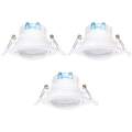 Aigostar - Ensemble de 3 spots LED encastrés LED/5W/230V 6500K diamètre 8,5 cm blanc