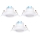 Aigostar - Ensemble de 3 spots LED encastrés LED/5W/230V 6500K diamètre 8,5 cm blanc