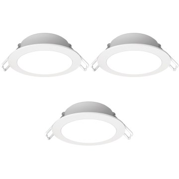 Aigostar - ENSEMBLE de 3 spots LED pour salle de bain LED/4,8W/230V IP65 blanc