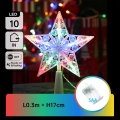 Aigostar - Étoile décorative de Noël LED RGBY, 10 LED, alimentée par 3 piles AA