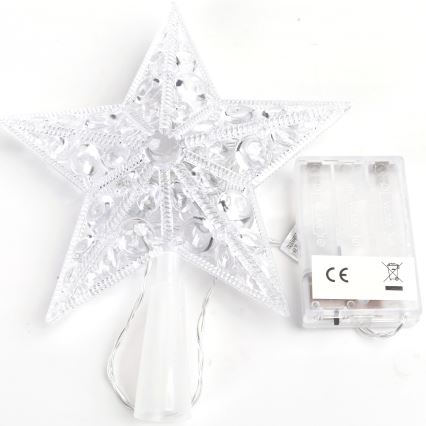 Aigostar - Étoile décorative LED de Noël, 10×LED / 3×AA, blanc chaud
